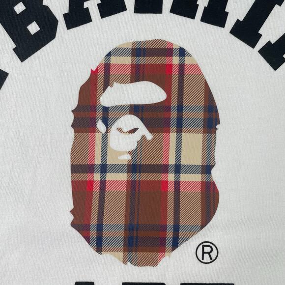 BAPE Check College T-Shirt Size L - Picture 4 of 10